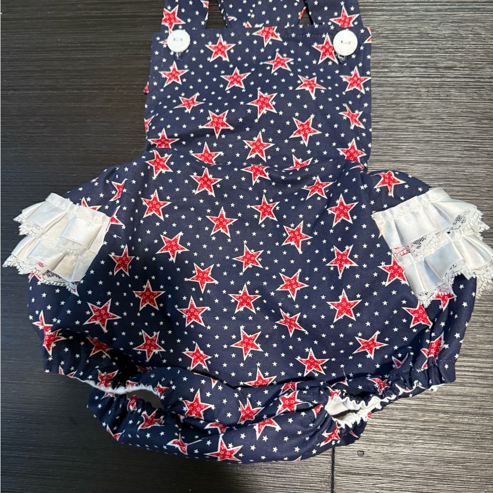 Vibrant Blue and Red Diaper Cover One Piece